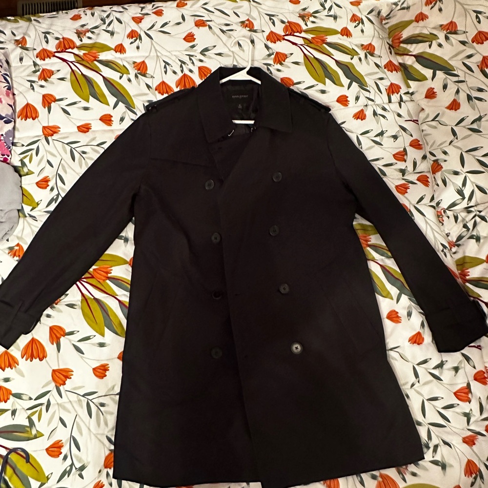 Men’s Banana Republic Size Medium Black Trench coat